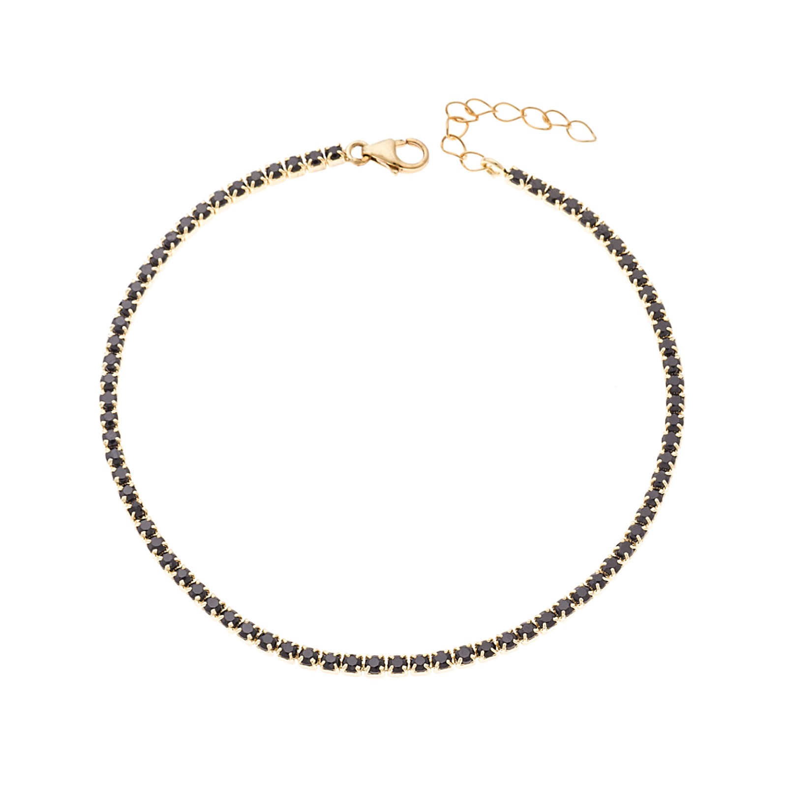 Βραχιόλι ριβιέρα με μαύρες πέτρες